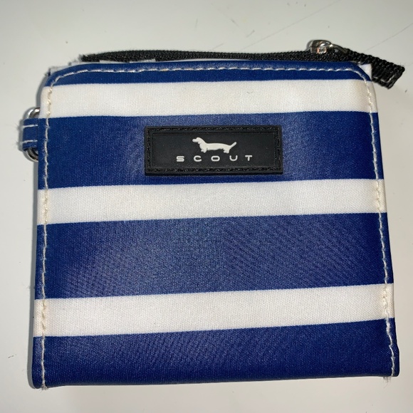 SCOUT Wallet Navy Blue and White Striped Preppy Nautical wallet, Coin pocket - Picture 3 of 6